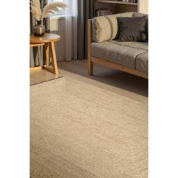 THE RUGS Sharmila Jute Rug Handwoven Reversible Natural Fibre Living Room - Size: 60 cm x 90 cm - thumbnail 8