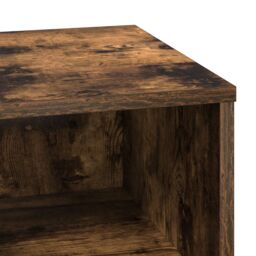 Berkfield Home Bedside Cabinet with LED Lights Smoked Oak 50x34, 5x50 cm in Brown - thumbnail 9