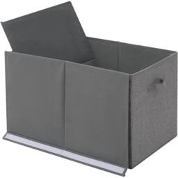 Nordara Grey Large Collapsible Storage Box Toy Chest Kids Room - thumbnail 5