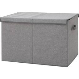 Nordara Grey Large Collapsible Storage Box Toy Chest Kids Room - thumbnail 4