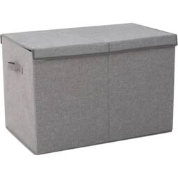 Nordara Grey Large Collapsible Storage Box Toy Chest Kids Room - thumbnail 3