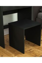 Home Discount Vida Designs Isla Dressing Table Set with Built-in Mirror & Stool in Black - thumbnail 8