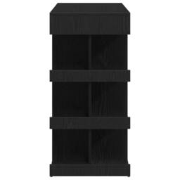 Berkfield Home Beautiful Black Oak Bar Table with Storage Rack, 100x50x101.5 cm - thumbnail 7