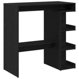 Berkfield Home Beautiful Black Oak Bar Table with Storage Rack, 100x50x101.5 cm - thumbnail 5