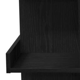 Berkfield Home Beautiful Black Oak Bar Table with Storage Rack, 100x50x101.5 cm - thumbnail 8