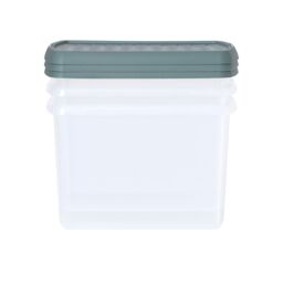Wham Clip 3x 21.5L Rectangular Plastic Storage Boxes with Clip Lock Lids in Green - thumbnail 3