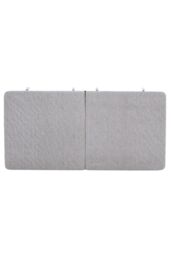 Living and Home Foldable Metal Framed Bed with Mattress and Wheels in Light Grey - thumbnail 4