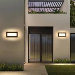 Kelvenix 2x Modern 18W LED Wall Light Outdoor indoor Wall Lamp IP65 Lamp in Black - thumbnail 3