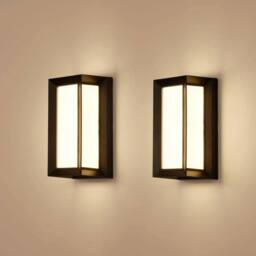 Kelvenix 2x Modern 18W LED Wall Light Outdoor indoor Wall Lamp IP65 Lamp in Black - thumbnail 1