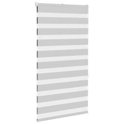 Berkfield Home Elegant Zebra Blind Light Grey 85x150 cm Fabric Width 80.9 cm Pol - thumbnail 1