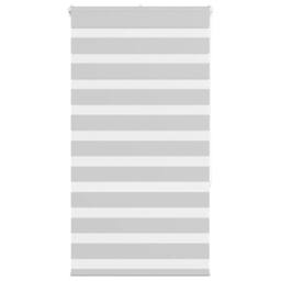 Berkfield Home Elegant Zebra Blind Light Grey 85x150 cm Fabric Width 80.9 cm Pol - thumbnail 2