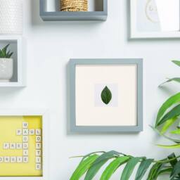 "Nicola Spring 3D Box Photo Frames with 2"" x 2"" Mounts - 6"" x 6"" - Grey - Pack of 2 in Ivory" - thumbnail 5