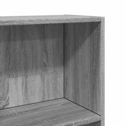 Berkfield Home Decorative Bookcase Grey Sonoma 40x24x143 cm Engineered Wood - Size: 40 x 24 x 143 cm - thumbnail 7