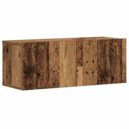 Berkfield Home Wall Mounted TV cabinets 3 pcs Old Wood Engineered Wood in Brown - thumbnail 5