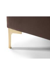 Julian Bowen Deco Upholstered Bed in Chocolate - Size: Double - thumbnail 4