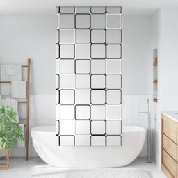 Berkfield Home Shower Roller Blind 110x240 cm Fabric Width 106 cm in Black