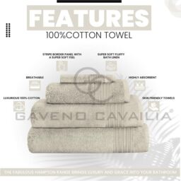 GAVENO CAVAILIA 4 Pack Hampton Towel in Cream - Size: Bath Sheet - thumbnail 2
