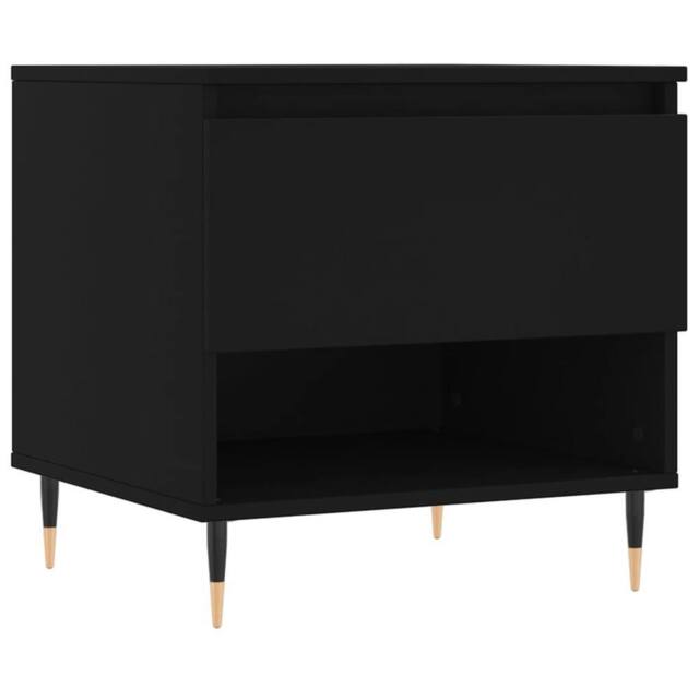 Berkfield Home Coffee Table Black 50x46x50 cm Engineered Wood - Size: 50 x 46 x 50 cm - image 1