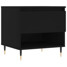 Berkfield Home Coffee Table Black 50x46x50 cm Engineered Wood - Size: 50 x 46 x 50 cm - thumbnail 1