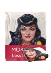 Ephemera More Cats, Less Humans Silky Touch Super Soft Throw Blanket 152 X 127 cm in White - thumbnail 2