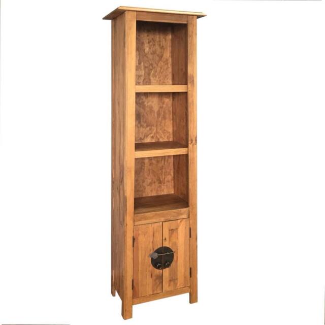 Berkfield Home Freestanding Bathroom Cabinet Solid Pinewood 48x32x170 cm in Brown - Size: 48 x 32 x 170 cm - image 1