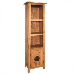 Berkfield Home Freestanding Bathroom Cabinet Solid Pinewood 48x32x170 cm in Brown - Size: 48 x 32 x 170 cm - thumbnail 1