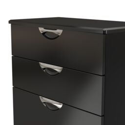 Ready Assembled 2 U Holborn 4 Drawer Deep Chest (Ready Assembled) in Black - Size: Medium - thumbnail 4