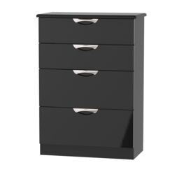 Ready Assembled 2 U Holborn 4 Drawer Deep Chest (Ready Assembled) in Black - Size: Medium - thumbnail 6