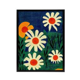 "Artery8 Daisy Flower Meadow Floral Framed Canvas Wall Art Print - Size: W18"" x H24""" - thumbnail 1