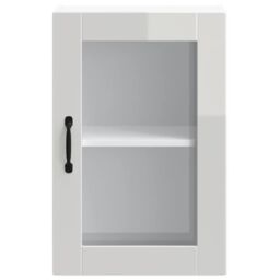 Berkfield Home Kitchen Wall Cabinet with Glass Door¬†Porto High Gloss White - thumbnail 6