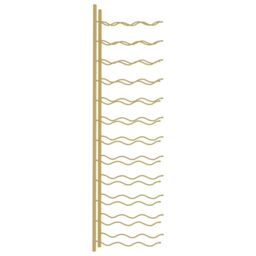 Berkfield Home Wall Mounted Wine Rack for 36 Bottles Gold Iron - thumbnail 5