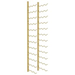 Berkfield Home Wall Mounted Wine Rack for 36 Bottles Gold Iron - thumbnail 2
