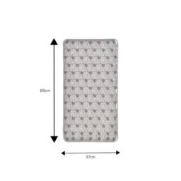 Showerdrape Linea Shower curtain & Laguna Grey Anti Slip Bath Mat - Size: 180 cm width x 180 cm drop - thumbnail 5