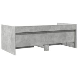 Berkfield Home Daybed with Drawers without Mattress Concrete Grey 90x190 cm Single - thumbnail 6