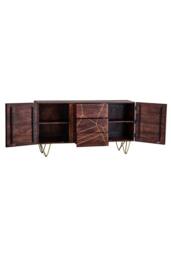 IH Design Silchester Dark Mango Extra Large Sideboard With Doors Drawers in Brown - thumbnail 4