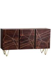IH Design Silchester Dark Mango Extra Large Sideboard With Doors Drawers in Brown - thumbnail 3