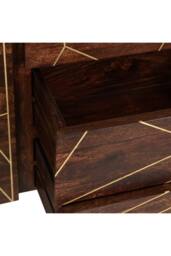 IH Design Silchester Dark Mango Extra Large Sideboard With Doors Drawers in Brown - thumbnail 9