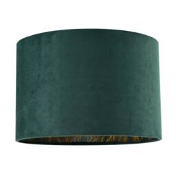 Happy Homewares Forest Green Velvet Lamp Shade with Inner Shiny Gold Palm Tree Design in Dark Green - Size: 12 inches - thumbnail 1