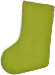 Shatchi Medium Traditional Stocking Santa Sack Sock Christmas Xmas Tree Decorations Home decoration Gifts Bag Sweets Toys, Multi in Green - thumbnail 2