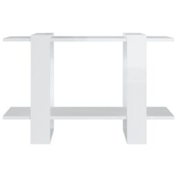Berkfield Home Book Cabinet/Room Divider High Gloss White 80x30x51 cm - Size: 80 x 30 x 51 cm - thumbnail 5