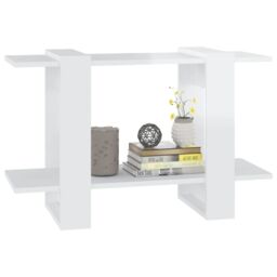Berkfield Home Book Cabinet/Room Divider High Gloss White 80x30x51 cm - Size: 80 x 30 x 51 cm - thumbnail 4