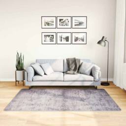 Berkfield Home Rug Washable 120x180 cm Grey Anti Slip - Size: 100 cm diameter - thumbnail 2