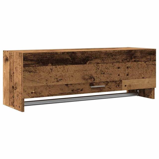 Berkfield Home Wardrobe Old Wood 100x32.5x35 cm Engineered Wood in Brown - image 1