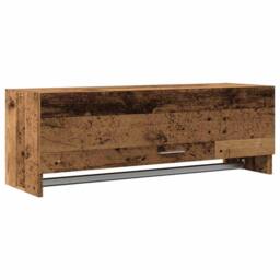 Berkfield Home Wardrobe Old Wood 100x32.5x35 cm Engineered Wood in Brown - thumbnail 1