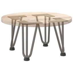 Berkfield Home Hairpin Table Legs 4 pcs Natural Steel 20 cm Solid Steel in Grey - thumbnail 8