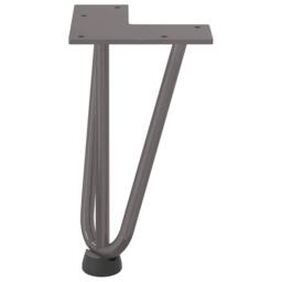 Berkfield Home Hairpin Table Legs 4 pcs Natural Steel 20 cm Solid Steel in Grey - thumbnail 5