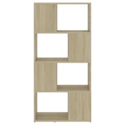 Berkfield Home Book Cabinet Room Divider Sonoma Oak 60x24x124.5 cm Engineered Wood in Brown - thumbnail 5