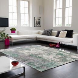 The Rug Shop UK Green Handmade Abstract Viscose Luxurious Easy To Clean Green Area Rug - Size: 240 cm x 340 cm - thumbnail 1