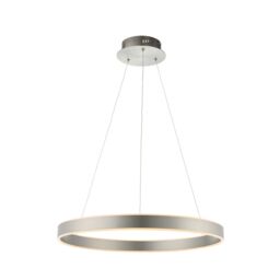 Loops Ceiling Pendant Light Matt Nickel & Frosted Acrylic 43W LED Bulb Included in Metallics