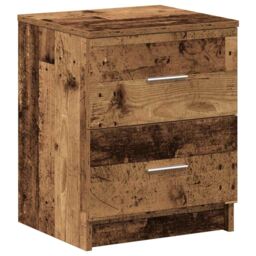 Berkfield Home Bedside Cabinets 2 pcs with 2 Drawers Old Wood 40x36x50 cm in Brown - Size: 40 x 36 x 50 cm - thumbnail 6